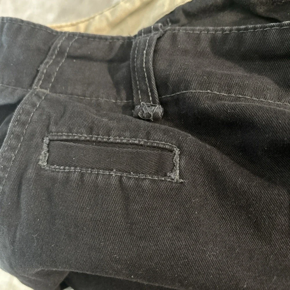 Iron Co Shorts Mens 36 Black Skater Baggy Cargo Pockets Utility Vintage Y2K Long